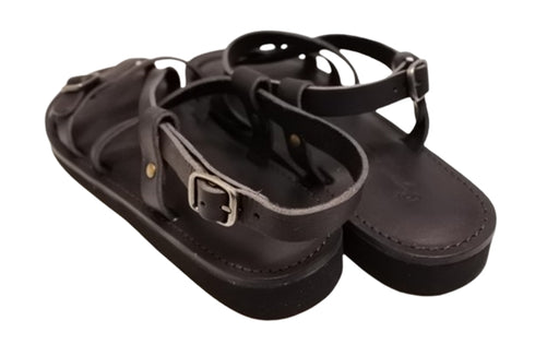 【Organic handloom GAYA ブラック】クロスストラップサンダル